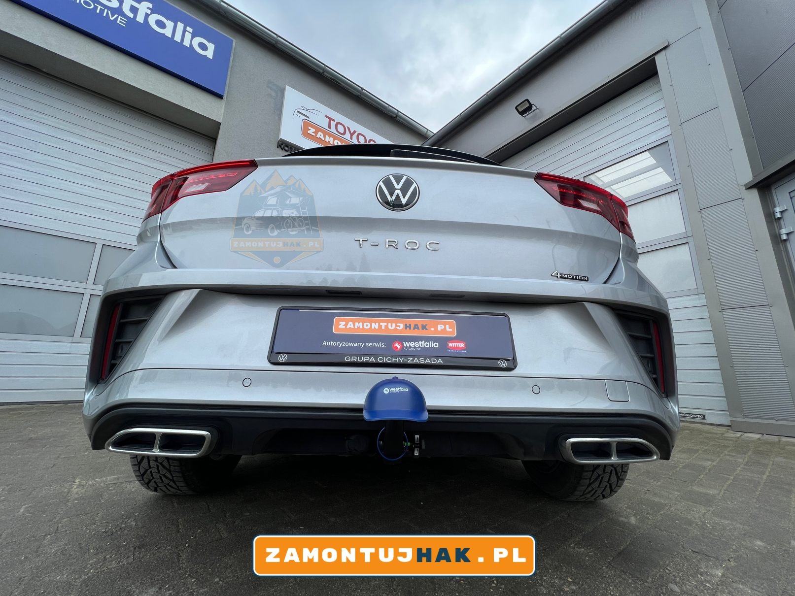 zdjecia volkswagena t-roca z hakiem westfalia